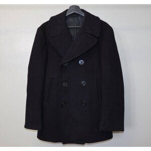 1940s US Navy Wool Pea Coat – Size 36R by Naval Clothing Factory – WWII